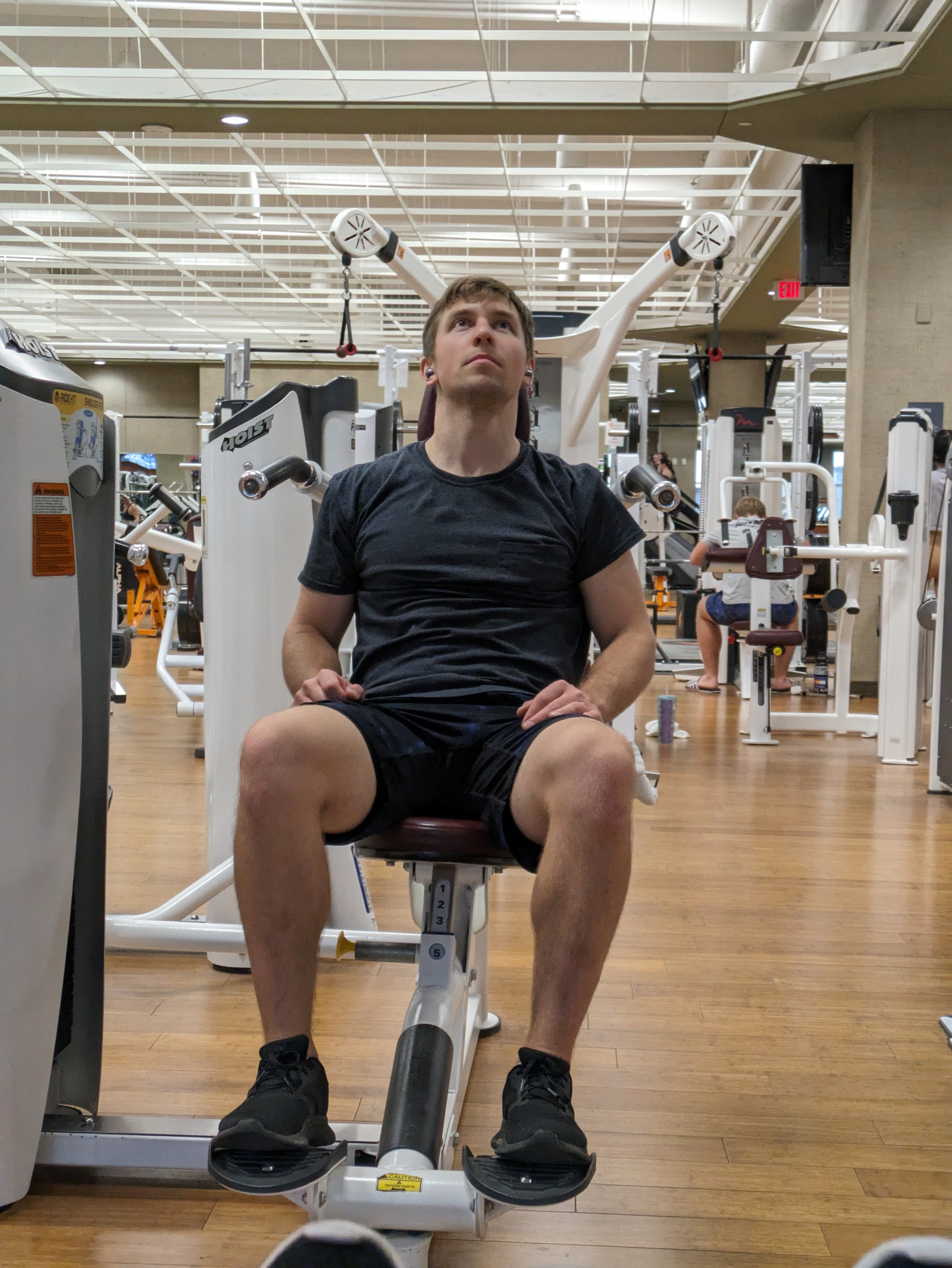 Michael training in a professional facility